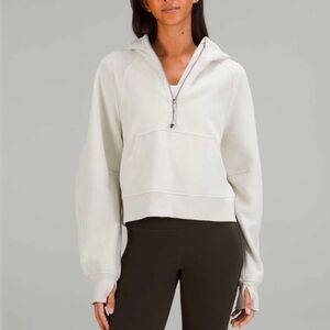 Lululemon Scuba Oversized Half-Zip Hoodie in Bone